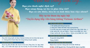 Vietnam Airlines tuyển tiếp viên hàng không 2015