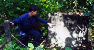 Cột mốc quy hoạch sân bay Long Thành tại xã Bình Sơn (Long Thành, Đồng Nai)